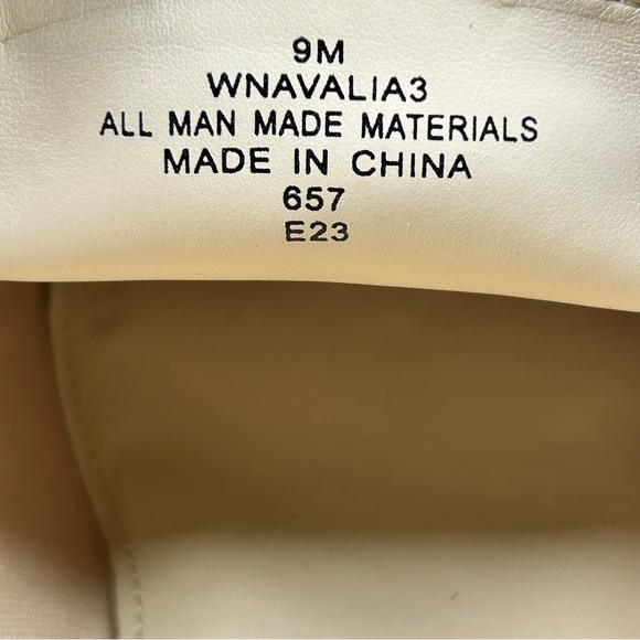 WORN 1x Nine West Avalia Cream Block Platform Heeled Loafer Women’s Size 9 - Picture 10 of 10